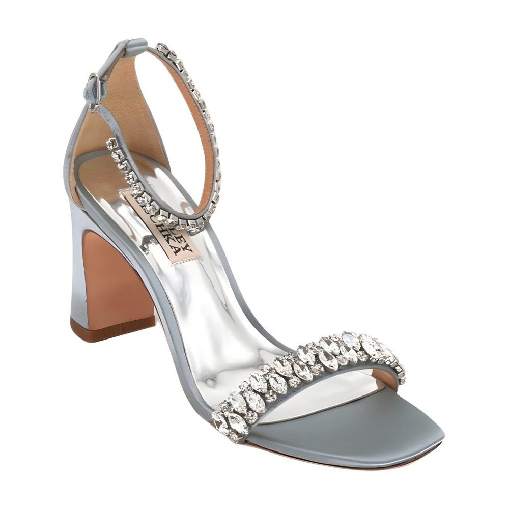 Sz 5 Badgley Mischka Women’s Light Blue Harriet Heeled Sandal
